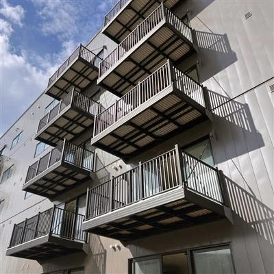 Meergezinsappartement Aluminium balkonleuning